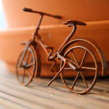 1 chiếc xe đạp thu nhỏ Mini Rusty Bicycle Fairy Garden trang trí cổ điển bằng kim loại thu nhỏ Phụ kiện sân vườn Zen Bonsai Terrarium Trang trí nhà - Xe đạp mini C - Xem 8