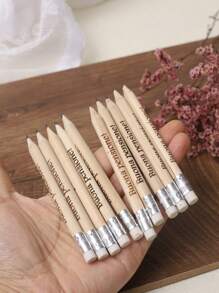 Crayons personnalisés, set de crayons personnalisés pour papeterie de mariage, faveurs de mariage rustique pour les invités en gros, set de crayons gravés uniques pour la rentrée scolaire