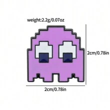 1/5 片装卡通人物金属贴纸创意像素人物贴纸钱包手机配件节日礼物万圣节夏季学校 - 均碼 - 查看 3