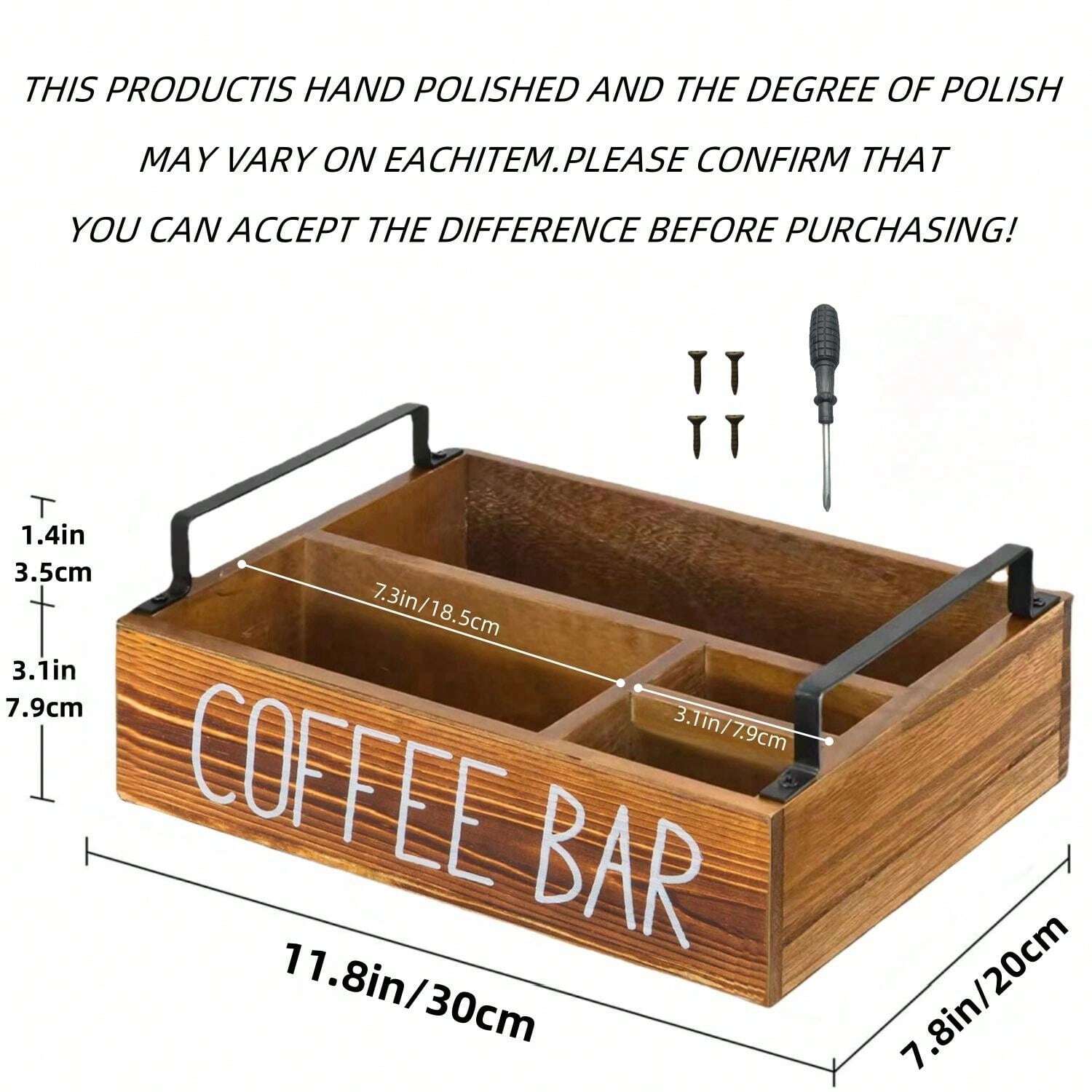 1pc Coffee Bar Accessories Organizer,Countertop, Tea & Coffee Storage