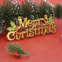 1 件圣诞快乐字母牌匾、圣诞树装饰、圣诞礼物 - 彩色 - 查看 3