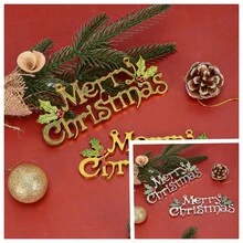 1 件圣诞快乐字母牌匾、圣诞树装饰、圣诞礼物 - 彩色 - 查看 1