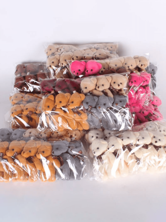 10 件 4 英寸/10 厘米泰迪熊毛绒玩具，可爱卡通风格柔软填充动物，装饰枕头，适合成人、青少年、学生、男孩、女孩、生日、节日礼物