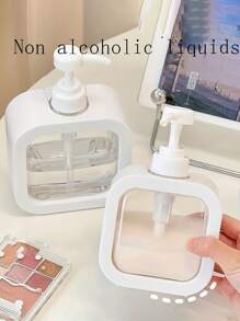 2pcs Refillable Clear Dispensers, Large Capacity Shampoo & Body Wash Containers With Pump, Reusable Travel Size Bottles For Home, Hotel, Bathroom - Transparent Lotion Pump Bottles Home Bathroom Decor Fall Decor Back To School