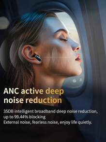 Touch Screen Earbuds, Wireless Earbuds Smart Screen, Active Noise Cancelling Earbuds, TWS Bluetooth Earbuds Sports Waterproof Headphones (Black) - 黑色 - 查看 6