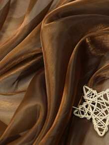 1 件透明欧根纱面料，发光薄纱面料，适用于 DIY 裙子、围巾、花卉包装、新娘时尚工艺品装饰 - 彩色 - 查看 53