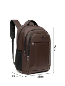 Unisex Large Spacious Faux Leather Backpack, Men's Backpacks, Fashion Backpacks Unisex Large Spacious Faux Leather Backpack, Men's Backpacks, Fashion Backpacks Z-05 - 鏽棕色 - 查看 2