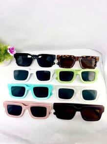 Retro Vintage Small Square Rectangle 90s Y2K For Women Aesthetic - màu nâu - Xem 3