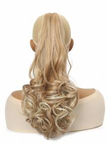 Claw Ponytail Extension Hair Accessories Black Light Brown Chocolate Brown Multi-Color 12 Inch Deep Wave Heat Resistant Fiber Synthetic Ponytail Hairpiece Curly Hair For Women Daily Cosplay Christmas Music Festival Carnival Holiday Party Used And Chinese New Year Gifts