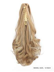 Claw Ponytail Extension Hair Accessories Black Light Brown Chocolate Brown Multi-Color 12 Inch Deep Wave Heat Resistant Fiber Synthetic Ponytail Hairpiece Curly Hair For Women Daily Cosplay Christmas Music Festival Carnival Holiday Party Used And Chinese New Year Gifts