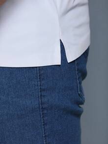 Men's Polo Shirt, Ice Silk Short Sleeves, Men's Formal Wear, Sweat-Absorbing, Breathable And Elastic - 白色 - 查看 4