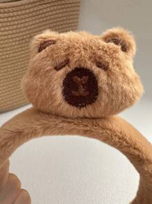 2-4 szt. Nowe akcesoria do włosów z motywem kapibary z kreskówek, opaski do włosów dla kobiet, pluszowa opaska na głowę, zestaw opasek do mycia twarzy, akcesoria do włosów, artykuły szkolne, prezenty - Wielokolorowe - Zobacz 8