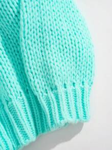 White Yueh Men's Casual Sweater, Minimalist Solid Color Crew Neck Knit Pullover, Suitable For Christmas, New Year And Other Occasions, Long Sleeve Top - Mint Green - View 5