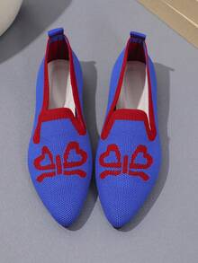 Giày bốt đế dày cho nữ, giày bốt cổ ngắn kiểu Anh đơn giản - Màu xanh lam - Xem 6