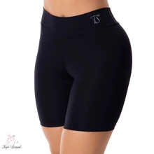 KIT 5 Shorts Second Skin Cos High Double Bermuda Anagua Shapewear Lingerie - 黑色 - 查看 2