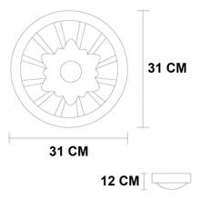 Ceiling Lamp, Ideal Light, P-26 Choco Ceiling Lamp. - Coffee Brown - View 5