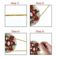 1/2pcs Acrylic Snowman Family Sun Catcher, Colorful Round Wreath Window Hanging Decor For Yard, Garden, Bedroom, Office, Christmas Gift, 2D - multicolor - View 5