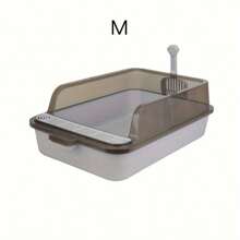 New Removable Semi-Enclosed Cat Litter Box, Multiple Colors And Sizes Available, Litter Scoop Included - Multicolor - View 24