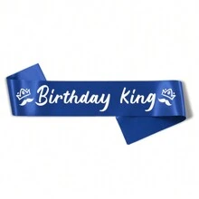 1 件生日国王/生日女王派对肩带，派对装饰品，现货生日王子派对腰带，圣诞节 - 黑色 - 查看 10