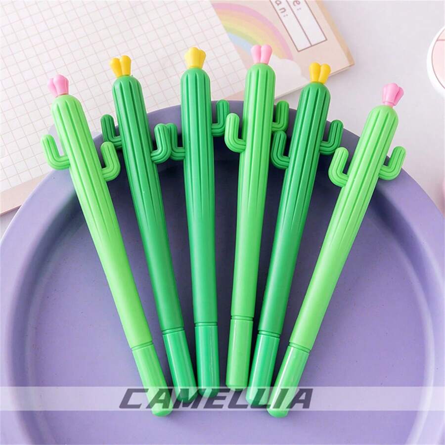 Cute Cactus Design Gel Pen - 12 件套 - 查看 1