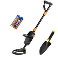 Lightweight Metal Detector Gold Seeker Treasure Hunt , Discrimination Function & Pinpoint Modes Highly Sensitive - 黑色 - 查看 1