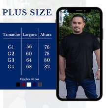 Men's Plus Size Basic Plain Premium Cotton T-Shirt - 藏蓝色 - 查看 5