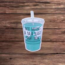 1pc Not Having A Baja Blast Right Now Waterproof Sticker - Vinyl Sticker - Taco Lover Sticker - Mental Breakdown Sticker - Bajablasted, Perfect For Book Lovers, Durable And Weatherproof, Ideal For Laptops, Notebooks, And Water Bottles