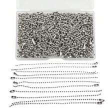 60 件 10 厘米金属球链带连接器，可调节银色串珠钢链，适用于 DIY 珠宝制作、工艺品 - 一袋 - 查看 9