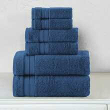 Elegant Comfort 6-Piece Turkish Cotton Three Line Popcorn Towel Set, 2 Washcloths, 2 Hand Towels And 2 Bath Towels - Màu xanh Bạc hà - Xem 2