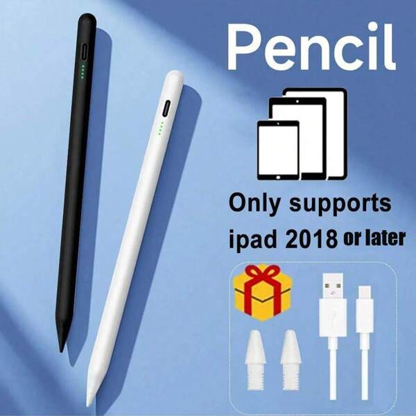 1 pièce Stylet à haute sensibilité compatible avec les tablettes iPad Pro 11 pouces/12,9 pouces de 2018 à 2023, iPad 10/9/8/7/6, iPad Mini 5/6, iPad Air série 3/4/5