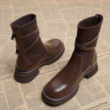 Soft Sole British Style Boots, Retro Boots Women Fashion Ankle Boots, Chelsea Boots Slip-On, 2024 Autumn New Arrival