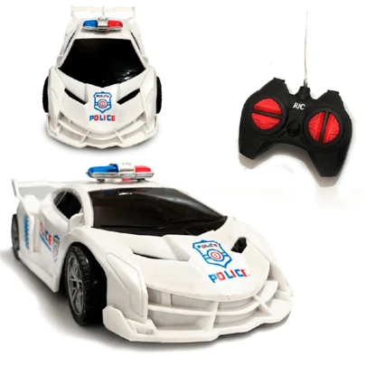 Carro de Controle Remoto Polícia 7 Funções Esportivo Brinquedo Carrinho Escala 1:24