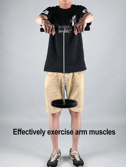 Fitness Hand And Arm Wrist Muscle Strength Trainer Bar Forearm Roller