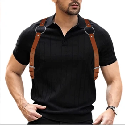 1件男士畅销真皮吊带，新款吊带胸带