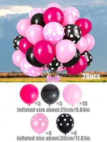 28 件乳胶气球套装，适合婚礼生日派对装饰 - 彩色 - 查看 6