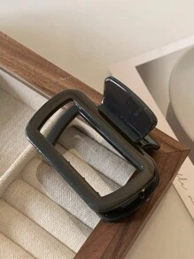 4 件/1 件女士中号 5 厘米/1.97 英寸黑色和棕色方形轻质塑料发夹，时尚百搭高端优雅简约纯色发夹，适合日常外出、休闲、派对、通勤、度假、洗脸、化妆、服装搭配发夹发夹发夹发夹接发夹，学校用品，大学秋冬爪夹女士发饰 - 彩色 - 查看 6