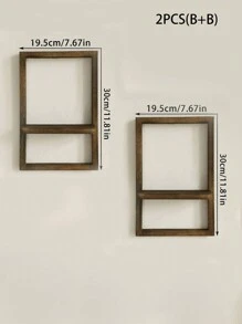 1 件木质浮动搁板，质朴木质搁板，用于墙壁储物，壁挂式木质展示架，适用于卧室厨房，壁挂式搁板，卫生间上方的墙壁搁板，小型壁挂式农舍装饰、家居装饰、房间装饰、墙壁装饰 - 置物架 - 查看 7