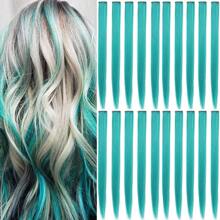 Clip In Hair Extensions 22 Inch 20Pcs/10Pcs Colored Hair Extensions Party Highlights Long Straight Synthetic Hairpieces For Women