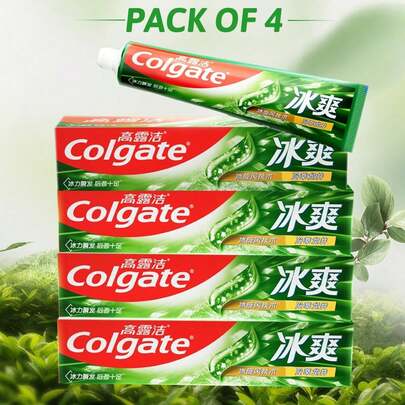 colgate 4 Pcs, Ice Blast Toothpaste, Tea Scent, Breath-Freshening, Intense Coolness, Anti-Cavity, Strengthening Teeth,(480g/16.93 Oz )