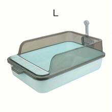 New Removable Semi-Enclosed Cat Litter Box, Multiple Colors And Sizes Available, Litter Scoop Included - Multicolor - View 23
