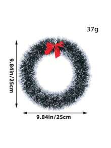 1 cái, Vòng hoa ruy băng Giáng sinh đơn giản, có thiết kế nơ đỏ, thích hợp cho trang trí tường nền cửa ra vào và cửa sổ và bố trí bối cảnh tiệc sự kiện của đạo cụ treo đồ trang trí nhà - Nhiều màu - Xem 8