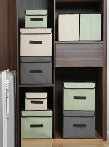 Kit 2 Foldable Wardrobe Organizers Drawer Foldable Clothes Storage Non-Woven Wardrobe Organizer Box Room Decor Home Decor Fall Decor Bedroom Decor - Assorted - View 3