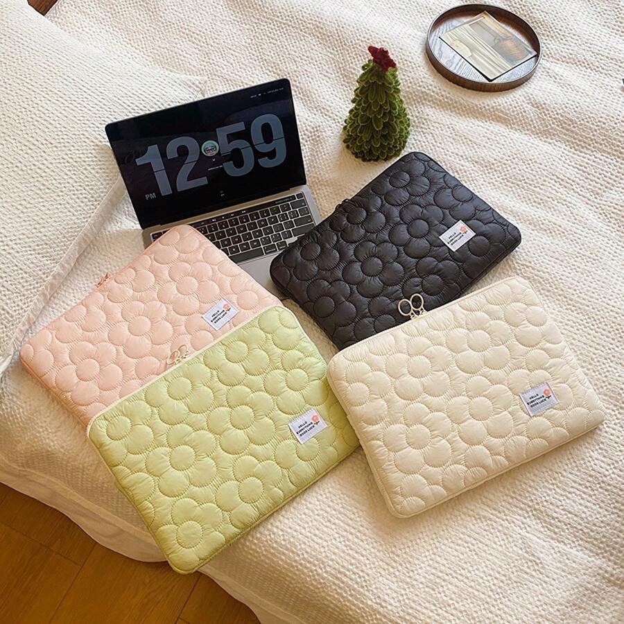 1 túi đựng máy tính xách tay thêu hoa 13/14/15,6 inch, túi bảo vệ iPad 11 inch, túi đựng máy tính xách tay dễ thương và có in hình cá nhân, chống sốc và chống mài mòn, thích hợp để đi học, đi làm, làm quà tặng sinh nhật và trở lại trường - túi máy tính - Xem 1