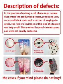 Stylish Black Color Painted Anti-Drop Phone Case, Compatible With Apple IPhone - Multicolor - View 5