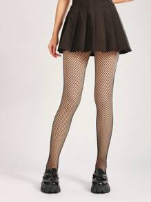 1双300D黑色基本款保暖紧身裤，不透明马镫连裤袜 - 黑色 - 查看 8