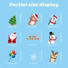 圣诞老人雪人麋鹿圣诞窗贴贴纸用于窗户玻璃装饰，圣诞窗贴圣诞窗贴圣诞窗户装饰适用于圣诞派对装饰 - 彩色 - 查看 5