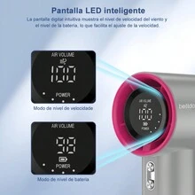 BETTDOW 4000mAh Super High Speed Portable Turbo Fan 16000prm | LED Display Adjustment Max Wind Speed 9m/S | Mini Handheld Fan - Hồng - Xem 5