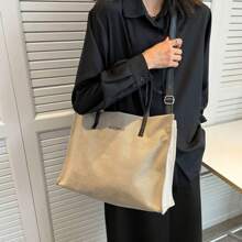 Large Capacity Canvas Bag Women Summer 2024 New Versatile Shoulder Crossbody Bag Fashion Handbag - 米色 - 查看 4