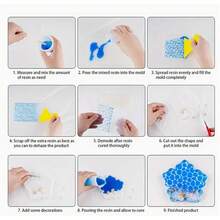 Water Ripple Effect For Resin Molds, DIY Silicone Epoxy Casting Thin Flexible Soft Smooth Sea Ocean Ornament Handmade Art Craft Jewelry Pendant Keychain Necklace Earring Holiday Home Decoration,Paired With Halloween Decorations Christmas Decorations  Fall Gifts - White - View 7