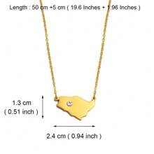 1pc Saudi Arabia Map Charm Pendant Necklaces Emblem Of Saudi Arabia Symbol Jewelry Women Girls